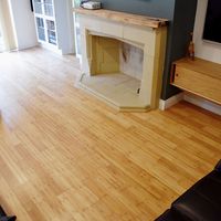 Suelo de Bambú Sólido de Alta Densidad, Prensado Horizontalmente y Carbonizado, Diseño Moderno, Tabla Mediana, Resistente al Agua y al Desgaste