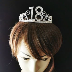 Corona con Numero per Compleanno 15 16 18 Anni, Decorazioni per Torte, Forniture per Feste, Matrimoni e Festività - Product Image 4