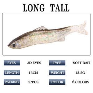 Señuelo de pesca suave XY-120 de 130 mm y 12,7 g, recubierto de aluminio, para agua media, para pesca de peces de agua dulce. - Product Image 5