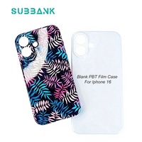 Coque de téléphone vierge pour sublimation en gros Subbank – Personnalisez votre photo pour iPhone 16 – Coque rigide vierge en PBT pour sublimation