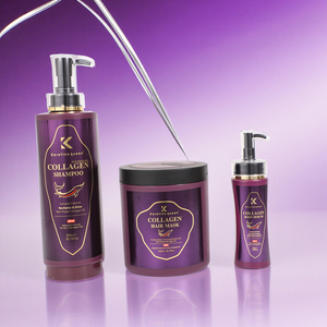 OEM 맞춤형 럭셔리 황산염 프리 비건 천연 유기농 아르간 오일 및 콜라겐 헤어 케어 샴푸 및 컨디셔너 세트 - Product Image 3