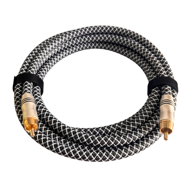 RCA Cable HiFi Audio Braided RCA Interconnect Cable Gold Plated RCA Plug Stereo Audio Cord for Amplifier Speaker CD Player