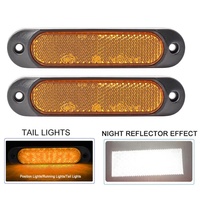 Feux de position latéraux ambrés à 27 LED pour bateau, remorque, camion, bus, feux de position arrière de remorque, feux de position de cabine de camion, feux arrière de camping-car