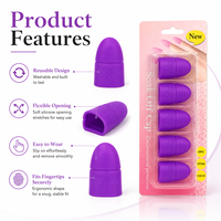 Capsules de retrait de vernis à ongles en gel de silicone souple, réutilisables et portables, 5 pièces, avec logo personnalisé, outils de manucure et de beauté
