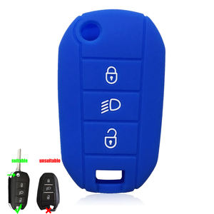 Couvercle de porte-clés pliant en silicone pour <span class=keywords><strong>Peugeot</strong></span> <span class=keywords><strong>208</strong></span> 2008 301 308 3008 RCZ 508 408 2008 307 étui pour citroën C3 C4 Berlingo 2021 - Product Image 3