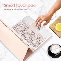 Étui intelligent pour tablette iPad 10 avec clavier, coque rabattable en PU