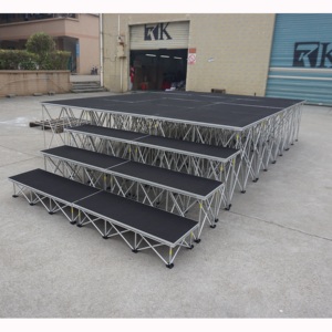 Plataforma de escenario telescópica de aluminio, modular y portátil para eventos - Product Image 1