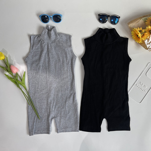 Wholesale Custom Sleeveless Tank Bodysuit Toddler Girls <b>Romper</b> 2022 Summer Breathable Quick Dry Polyester/Cotton <b>Short</b> Jumpsuit - Product Image 3