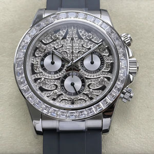 Reloj Mecánico de Moissanita de Súper Calidad, 40 mm, Fábrica RX, Acero 904L, Movimiento 4130, 116589, Ojo de Tigre, Diamantes en Forma de T - Product Image 1