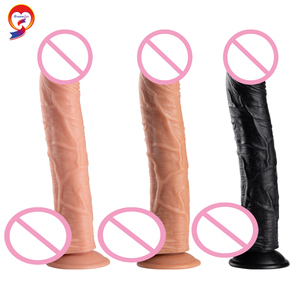 33CM Großer Weicher <span class=keywords><strong>Cyber</strong></span>-Skin <span class=keywords><strong>Dildo</strong></span> für Frauen Extra Größe Saugnapf Penis-Spielzeug - Product Image 3
