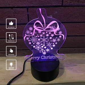 tangible interruptor personalizado 3D ilusión <span class=keywords><strong>unicornio</strong></span> del escritorio del LED noche de la tabla luz lámpara para regalo de bebé - Product Image 4