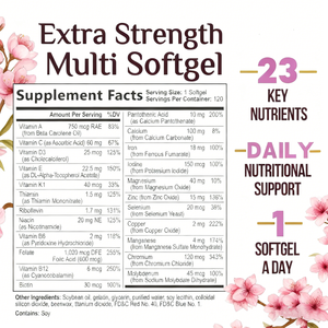 OEM Multivitamine voor vrouwen met calcium, foliumzuur, vitamine A, C, D, E en B-vitaminen. Dagelijkse multivitamine voor vrouwen. - Product Image 4