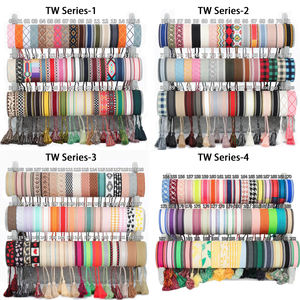 Pulsera Tejida Ajustable con Logotipo Personalizado, Joyería con Texto Bordado, Amuleto de Amistad para Niña, Pulseras Tejidas con Borla y Amuleto Ajustable - Product Image 5