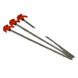 Piquet de tente hexagonal fluorescent en acier de qualité industrielle, conception bec d'aigle fixe coupe-vent pour toutes les saisons en extérieur - Product Image 1