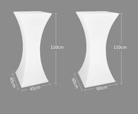 Nouvelle table et chaise de fête modernes en plastique avec barre lumineuse LED à 16 couleurs changeantes, rechargeables, écologiques, résistantes à l'eau, avec télécommande