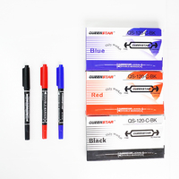 Marqueurs professionnels à double pointe personnalisables, marqueur permanent à pointe fine, encre non toxique pour papier, 3 couleurs, 1,5 mm
