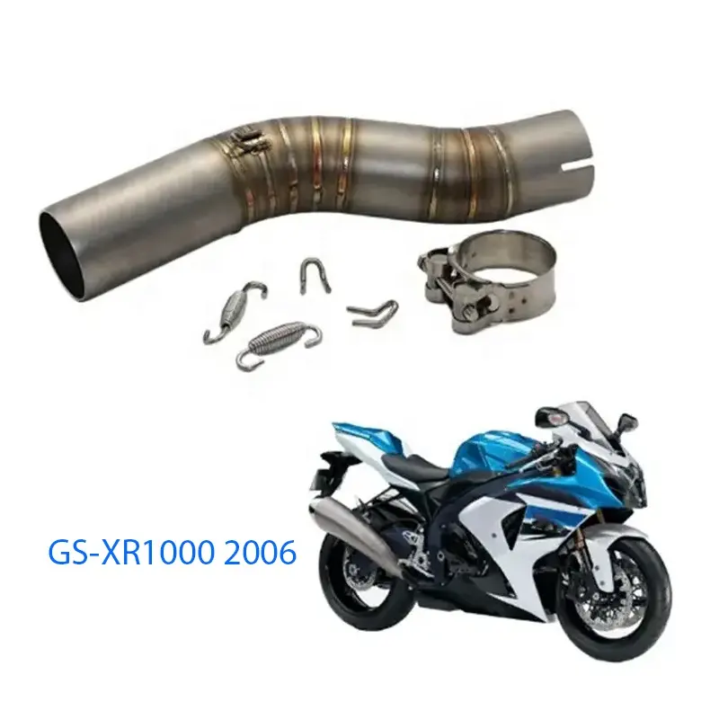 51mm Motocicleta Escape Tubo Médio Tubo De Escape De Aço Inoxidável Da Motocicleta para Bicicleta Desportiva GSX-R1000