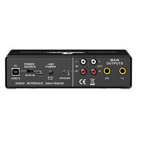 Interface audio USB 24 bits, cartes son, mixeurs +48V avec entrée MIC/LINE 2 canaux, réduction du bruit pour studio d'enregistrement