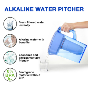 Carafe filtrante à eau 5 étapes 10 tasses Ready-Pour, 0 TDS, améliore le goût <span class=keywords><strong>de</strong></span> l'eau du robinet, certifiée IAPMO, réduit le <span class=keywords><strong>plomb</strong></span> et le chrome, ZeroWater - Product Image 3