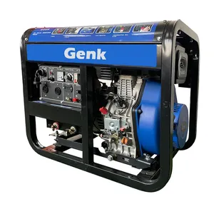 Genk-arranque eléctrico de 7kw, corriente de soldadura 70A-220A, generador diésel de 2.5kw, salida de potencia de 3kva