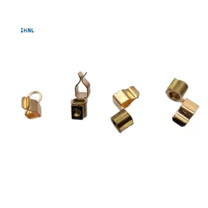 7 holes electrical socket metal brass stamping parts Power socket brass part electric stamping part switch terminal contact