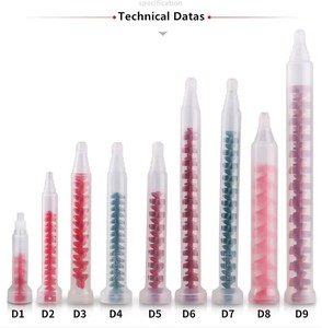 12-16 nhựa dùng một lần tĩnh Mixer vòi phun pha chế tip tiêm cho Chất kết dính Cartridge Epoxy tĩnh Mixer trộn vòi phun - Product Image 3
