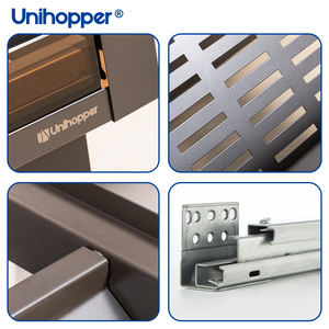 Unihopper Glass Naka Zapatero Almacenamiento Armario Accesorios Cierre suave Extraíble Zapatero de aluminio - Product Image 5