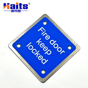 Panneau de <span class=keywords><strong>porte</strong></span> en acier inoxydable, panneau de <span class=keywords><strong>porte</strong></span> <span class=keywords><strong>coupe</strong></span>-<span class=keywords><strong>feu</strong></span>, panneau « garder la <span class=keywords><strong>porte</strong></span> verrouillée », indicateur de sécurité mural - Product Image 4