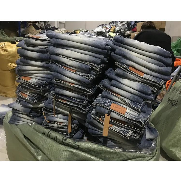 Custom Stock Wholesale Bulk Sale Jeans China Cheap New Arrival Stock Lots Men's Used Jeans random lots