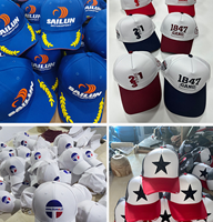 Casquettes de golf Wins Flying en maille à 6 panneaux, casquettes de camionneur camouflage brodées, modèles de casquettes Richardson personnalisés