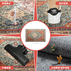 พรมเช็ดเท้าโดฟ รูปทรงสี่เหลี่ยมผืนผ้า ลายเหรียญมีเดลลิออน ซักเครื่องได้ กันลื่น สำหรับทางเข้าบ้าน สไตล์ยุโรปหรูหราเบาๆ - Product Image 5