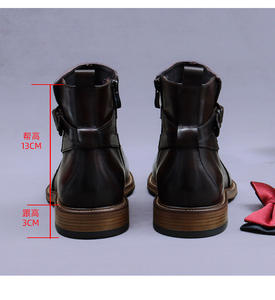 Chaussures pour hommes de haute qualité à semelle épaisse en cuir véritable, style britannique décontracté, bottines <span class=keywords><strong>Chelsea</strong></span> antidérapantes pour hommes - Product Image 6