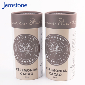 Tái Sử Dụng Sinh Thái Thân Thiện Phân Hủy Sinh Học Các Tông Thực Phẩm Cấp Cà Phê Nguyên Cacao Bột Trà Vòng Xi Lanh Thủ Công Ống Giấy - Product Image 1