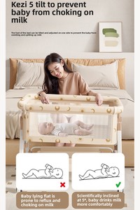Summer Infants Model 457 Contemporary Design Multifunctional Modern Portable Foldable Splicing Metal Baby Crib Bassinet for - Product Image 4