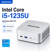 Mini PC Intel Core I5-1235U 16GB RAM 512GB SSD 4K Drievoudig Scherm WiFi 6 Windows 11 Pro Zakelijke Computer MQI12