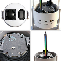 Ventilateurs holographiques de bureau haut de gamme avec haut-parleurs Bluetooth pour une utilisation éducative en intérieur, rehaussant l'attrait technologique des espaces commerciaux