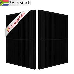 Afrique du Sud en stock HiKu6 module de panneau solaire canadien photovoltaïque Pv tout noir pour solaire canadien