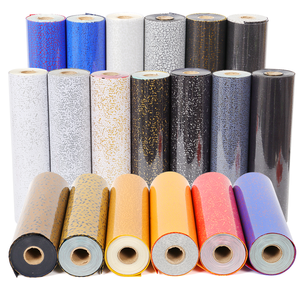 <span class=keywords><strong>Vinyle</strong></span> thermocollant YS Flock 3D effet craquelé avec texture circulaire dégradée, plaque épaisse HTV Flocking pour vêtements - Product Image 1