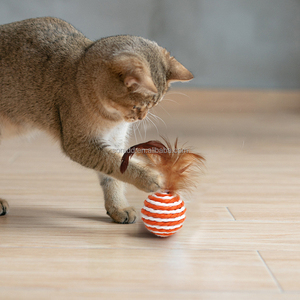 Divertido Rascador Interactivo de Interior para Gatos con Juguete de Plumas y Ratón de Autoayuda Artefacto Antia-Aburrimiento para Gatitos y Mascotas - Product Image 5