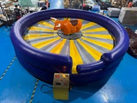 Toro Mecánico Inflable de PVC para Interiores/Exteriores, Juego de Fiesta con Diseño Impermeable y Capacidad de 400 kg para Eventos en Centros Comerciales