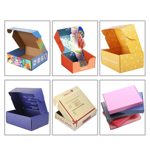 Custom Logo Printed Matte <b>Black</b> Blue Pink Cardboard Shipping Packaging <b>Box</b> Thickened Sponge Liner Embossed Folder Type Mailer - Product Image 5