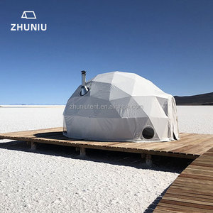 Maison igloo moderne 4m en plein air, kit hôtel <span class=keywords><strong>de</strong></span> luxe pour glamping avec bâtons en aluminium pour salle <span class=keywords><strong>de</strong></span> bain, tissu en toile pour événements - Product Image 3