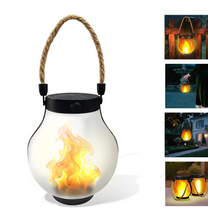 <b>Solar</b> Flame Lantern Led Outdoor Light Transparent Giant Version Camping Garden <b>Solar</b> <b>Powered</b> <b>Lamp</b> - Product Image 5