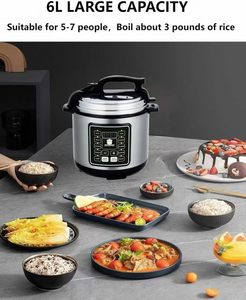 5L Multifunctional Electric Pressure <b>Cooker</b> Multicooker Commercial Rice <b>Cooker</b> with Stainless Steel Inner Pot Kitchen Appliances - Product Image 3