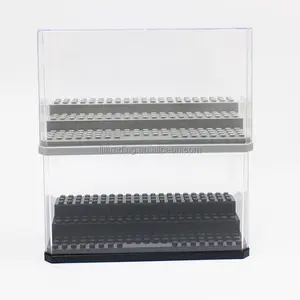 Plastic Display Case/Box Perspex Dustproof ShowCase Base for Minifigures Brick Building Block