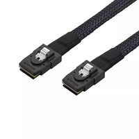 Haute densité 12GB Mini SAS Mini SFF-8643 de SFF-8087 36pin disque dur câble de données veste en Nylon tresse blindage pour serveur informatique