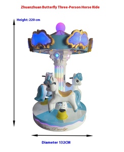 Thương mại 3-chỗ ngồi sang trọng đồng xu-hoạt động <span class=keywords><strong>Carousel</strong></span> máy điện vui chơi giải trí trẻ em đi xe trên <span class=keywords><strong>Carousel</strong></span> với âm nhạc - Product Image 4