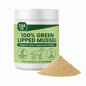 Suplemento para Articulaciones de Mascotas en Polvo de Mejillón de Labio Verde de Marca Privada para Perros y Gatos 75g Empaque Personalizado OEM - Product Image 1