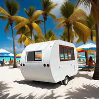 Remorque alimentaire Dream Fly FN-190WHL entièrement personnalisée, intérieur en fibre de verre, construction en acier, design à 3 roues, 110V/220V/240V