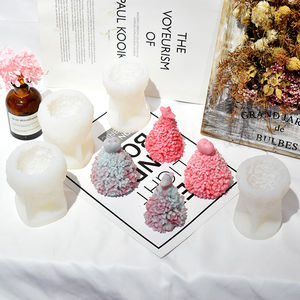 Moules à savon et bougies décoratifs en résine de Silicone, motif de fleur en étoile de cœur, arbre de noël, outils artisanaux pour bricolage fait à la main <span class=keywords><strong>DM520</strong></span> - Product Image 1